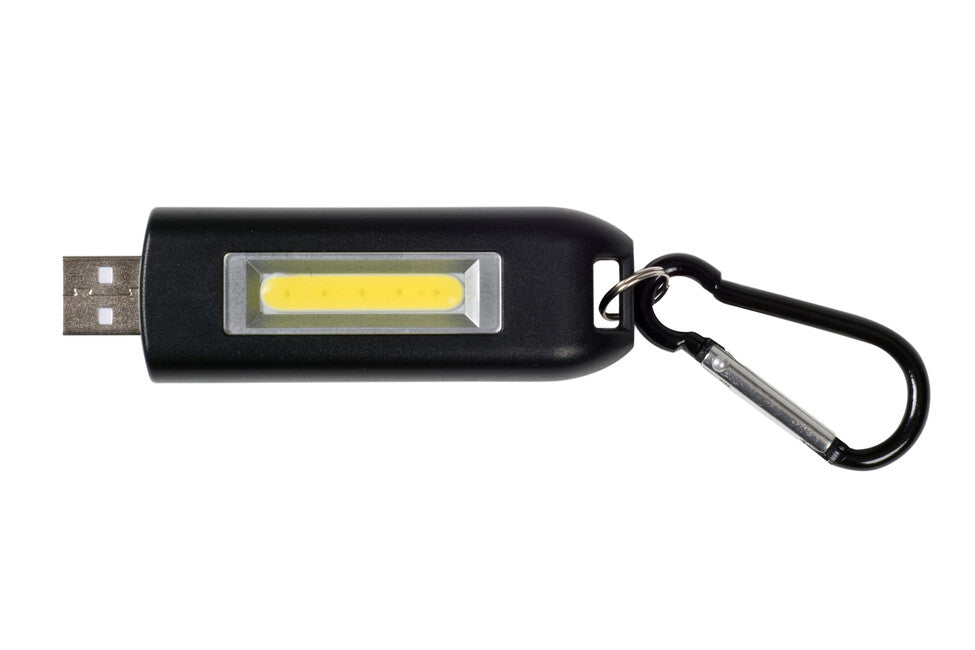 BasicNature USB LED κλειδοθήκη φακός, μαύρο