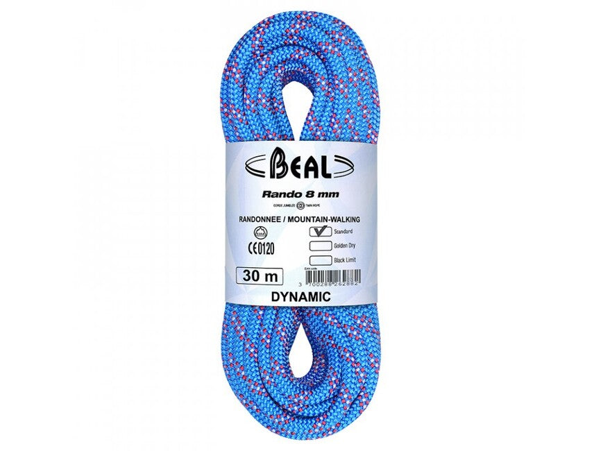 BEAL Golden Dry Rando dvostensko vrv s polno impregnacijo 8 mm 20 m, modra