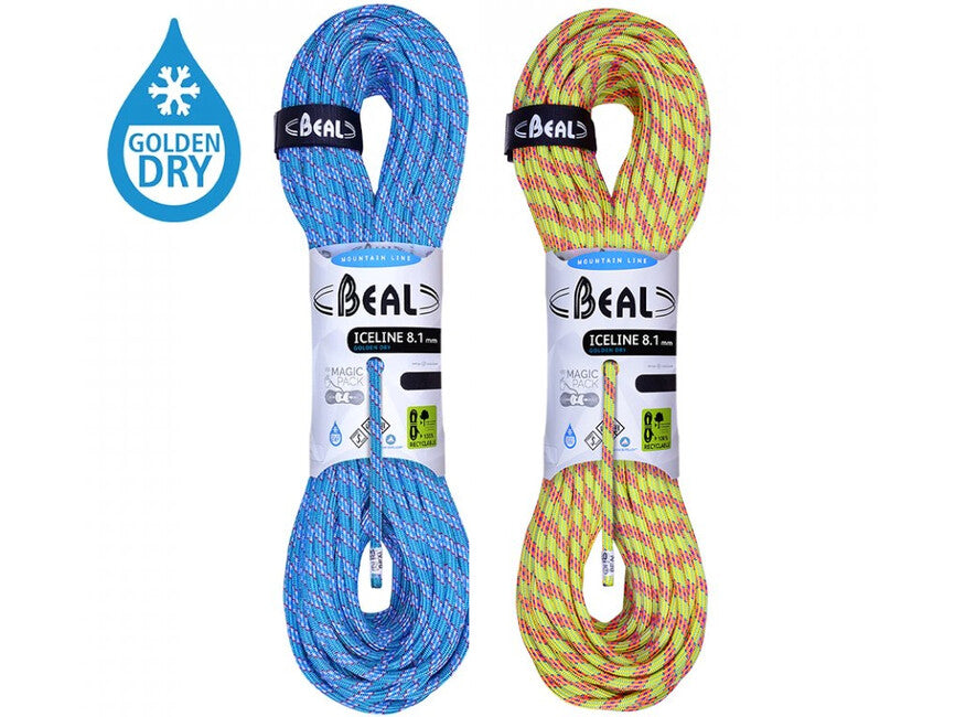 BEAL Ice Line Unicore polovična plezalna vrv 8,1 mm 2 × 60 m, anis / emerald