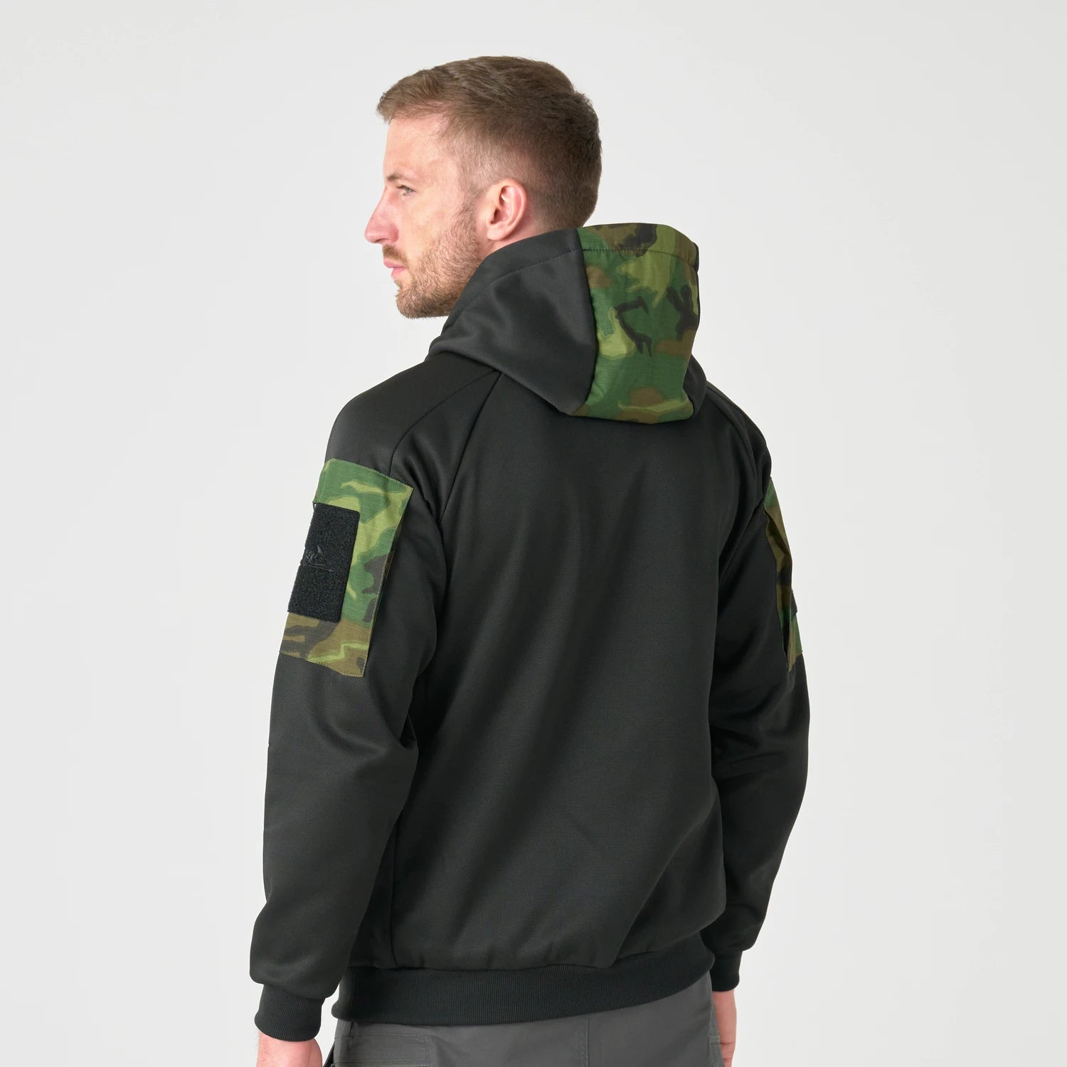 Helikon-Tex ROGUE HOODIE bunda, BLACK/MULTICAM – detail 1