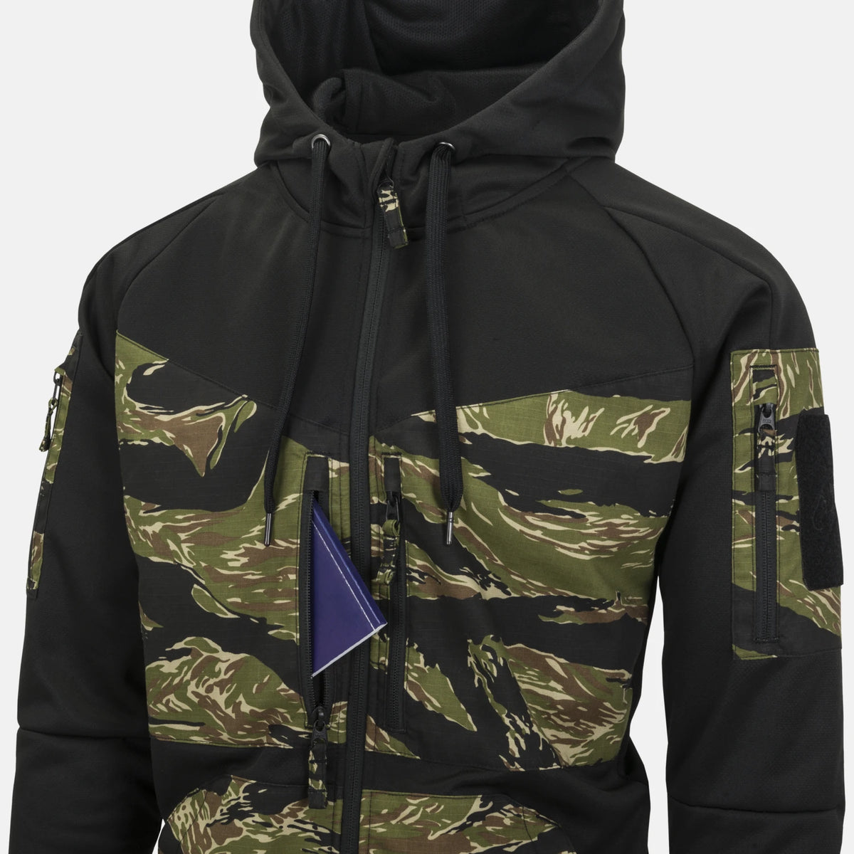 Helikon-Tex ROGUE HOODIE bunda, BLACK/US WOODLAND – detail 3