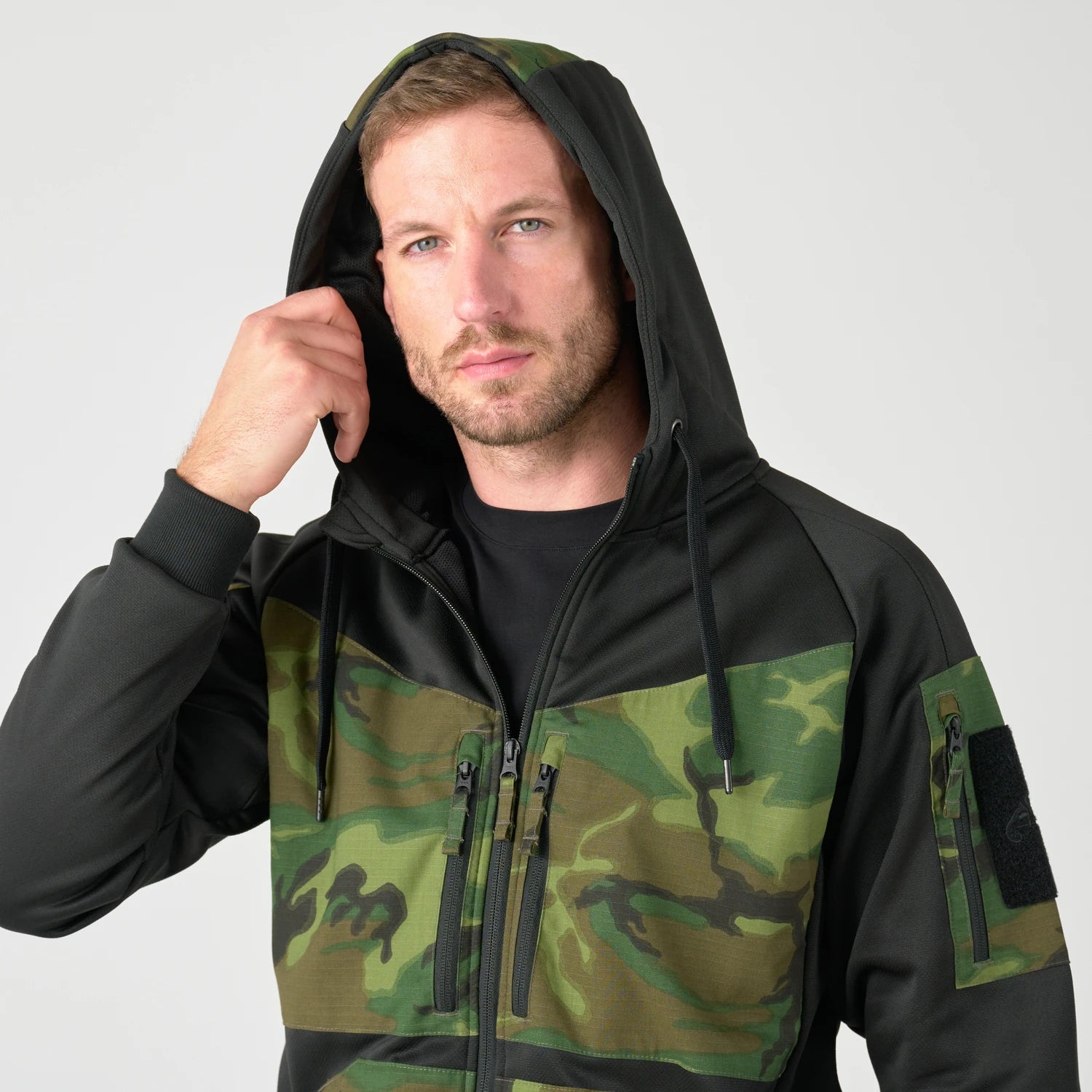 Helikon-Tex ROGUE HOODIE bunda, BLACK/TIGER STRIPE – detail 7