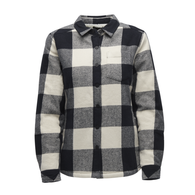 Black Diamond Project Lined Flannel flanelasta ženska srajca, black-off white plaid