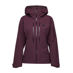 Black Diamond Recon Lt Stretch Shell women's ski jacket, blackberry