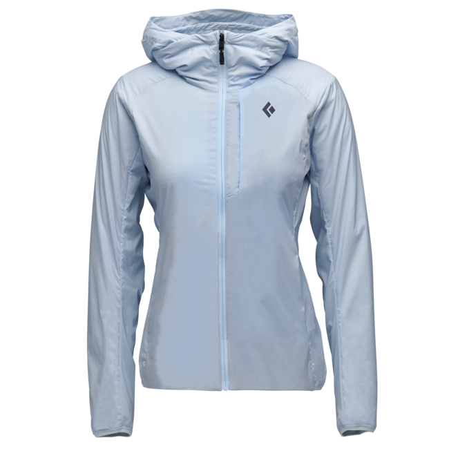 Black Diamond Women's Alpine Start Hoody Ultralight Softshell Jacket, Belay Blue
