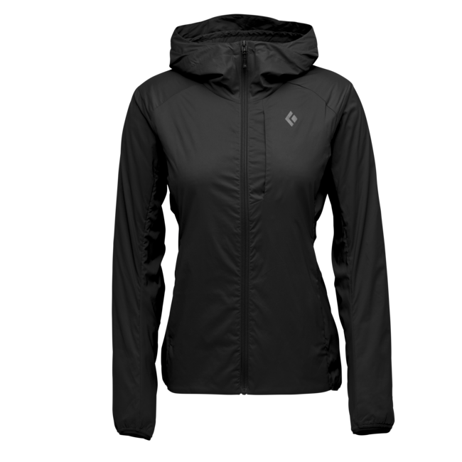Black Diamond Women's Alpine Start Hoody Ultralight Softshell Jacket, Black