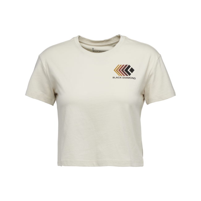 Black Diamond Faded crop majica ženski s kratkim rokavom, off white