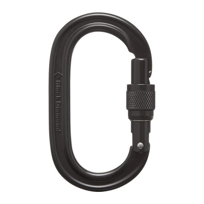 Black Diamond Ovalna vponka s Keylock Scrwgt, črna