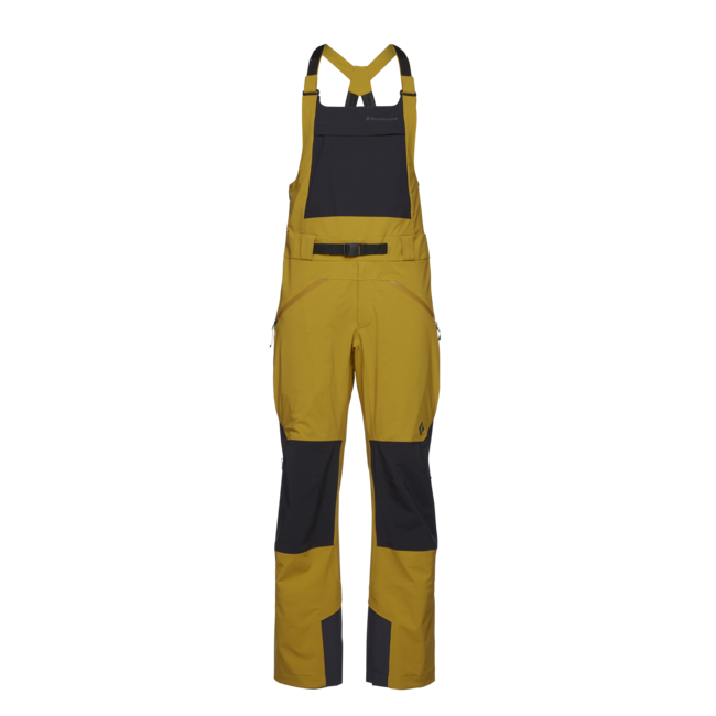 Black Diamond Recon Stretch Bibs moške hlače z naramnicami, amber-black