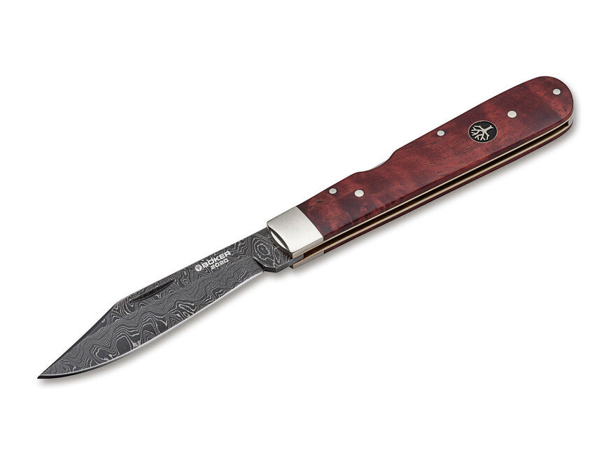 BÖKER® Jahresmesser 2020 žepni nož 8 cm, damask, brezov les