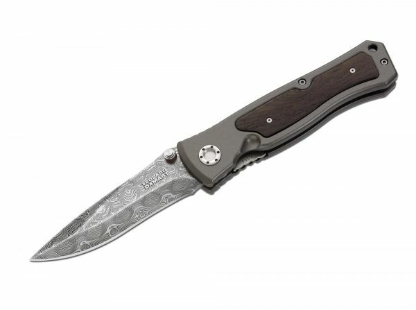 Böker Leopard-Damast II žepni nož 9,6 cm, siv