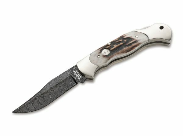 BÖKER® Scout žepni nož Stag 8 cm, damask, paroh