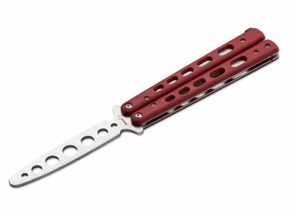 BÖKER® plus balisong Trainer, rdeča, G10, 10,3 cm
