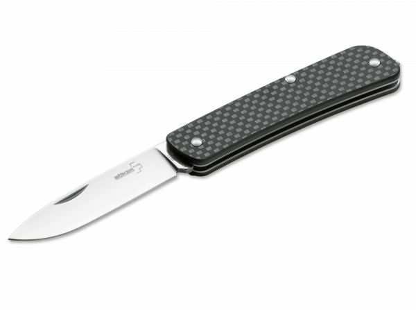 BÖKER® Tech Tool Carbon 1 žepni nož 7,1 cm, črna, G10, ogljikovo vlakno