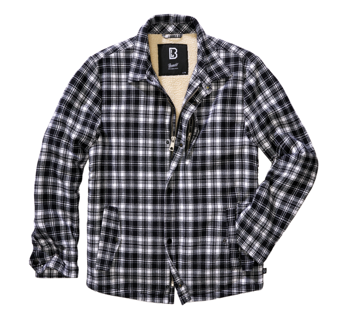 Brandit Classic Sherpa jakna, bela-črna