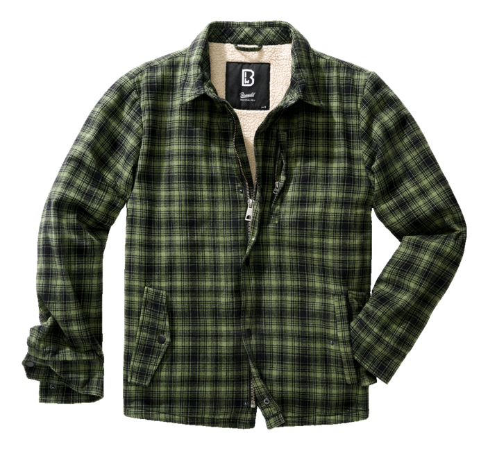 Brandit Classic Sherpa jakna, olivno zelena-črna
