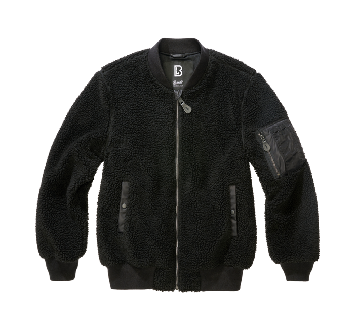 Brandit MA1 Sherpa Jacket, Black