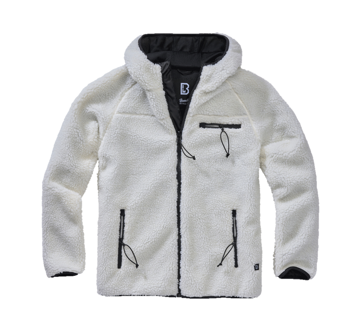 Brandit Worker softshell jakna s kapuco Teddyfleece, bela