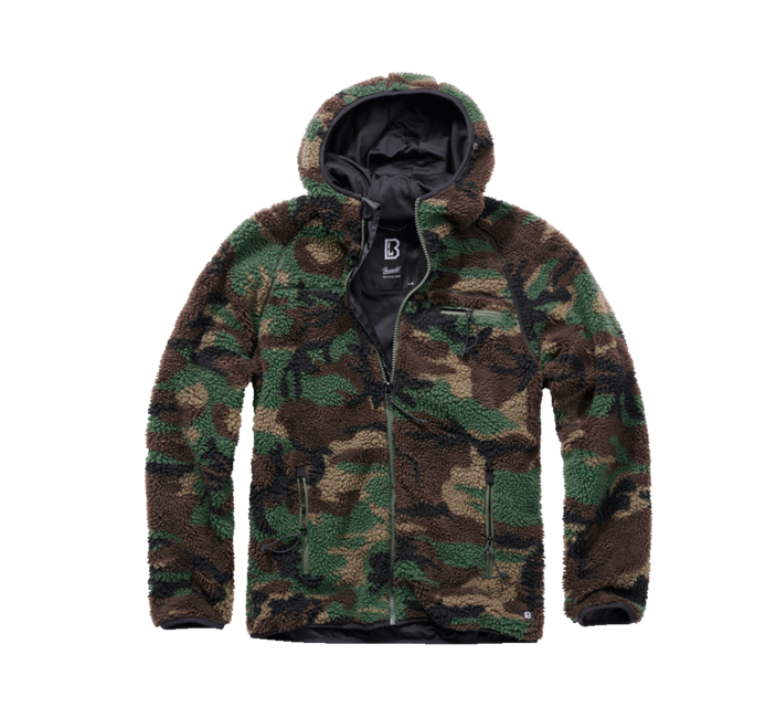 Brandit Teddyfleece Worker softshell jakna flisasta s kapuco, woodland