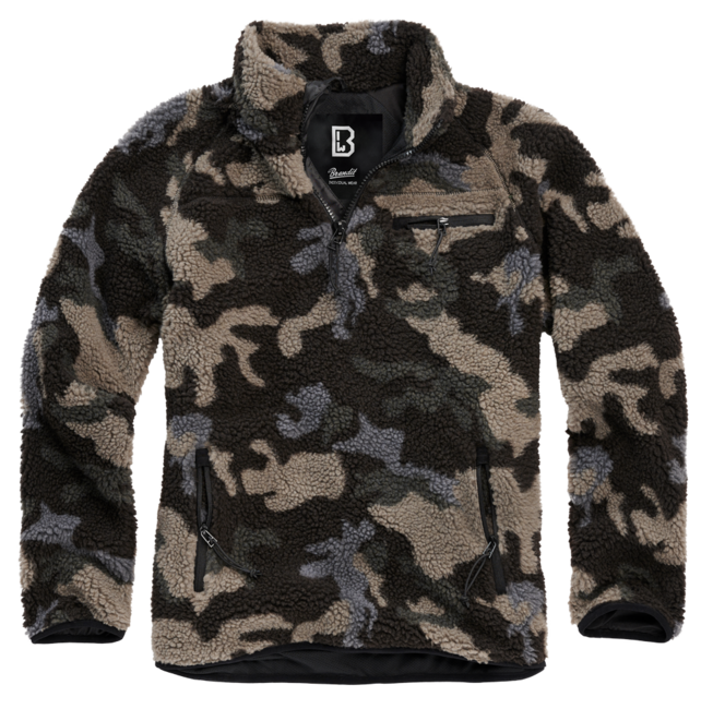 Brandit Teddyfleece Troyer flisasta jakna, darkcamo