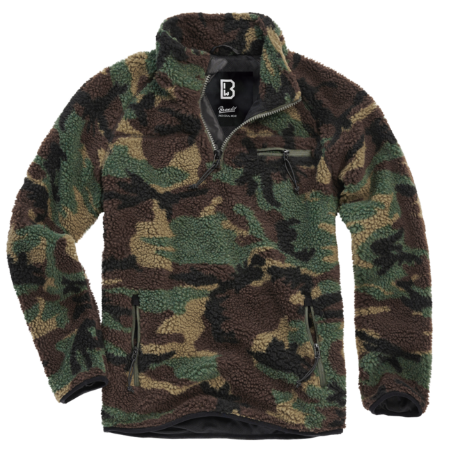 Brandit Teddyfleece Troyer flisasta jakna, Woodland
