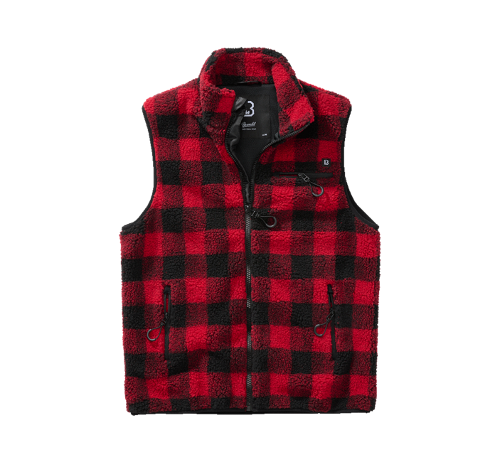 Brandit Teddyfleece telovnik flisasti, rdeča/črna