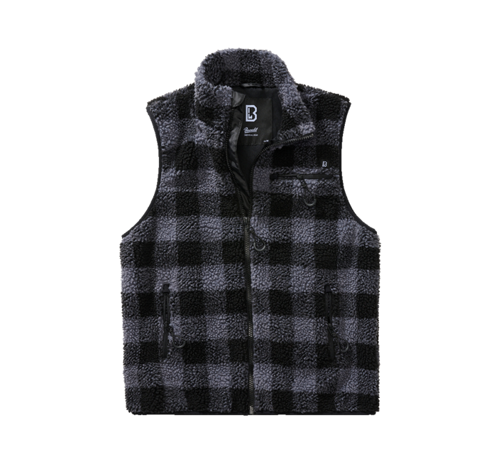 Brandit Teddyfleece telovnik flisasti, črn/siv