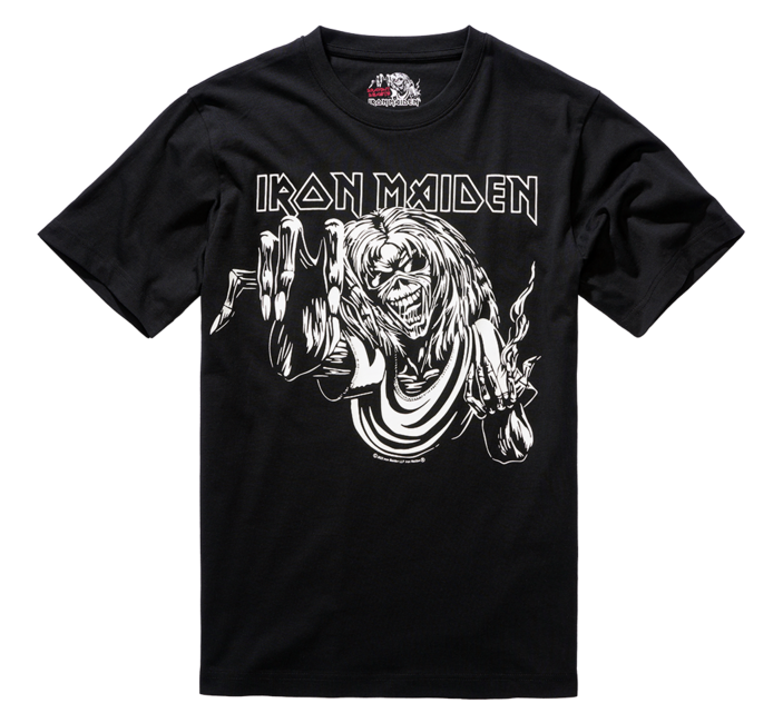 Brandit Iron Maiden majica Eddy Glow, črna