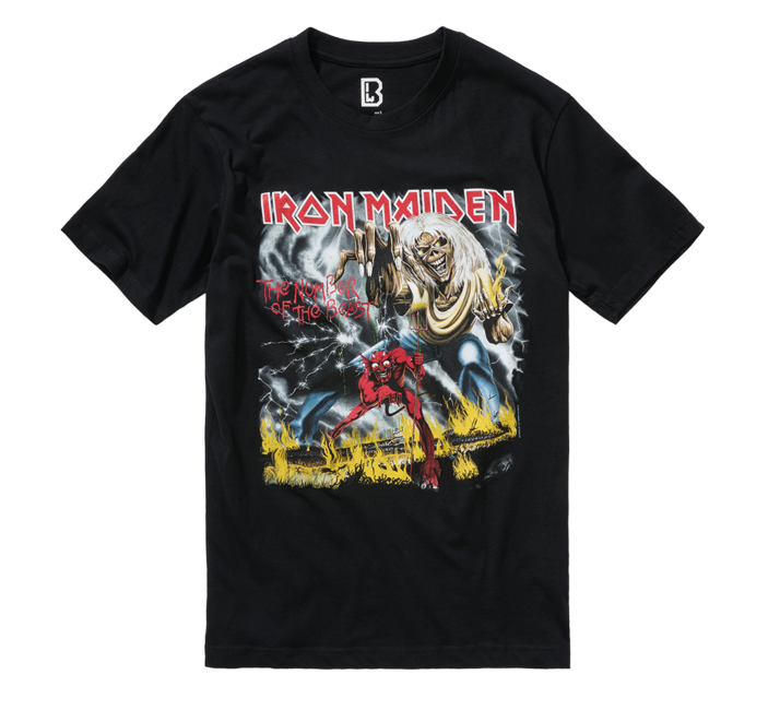 Brandit Iron Maiden majica Number of the Beast II, črna