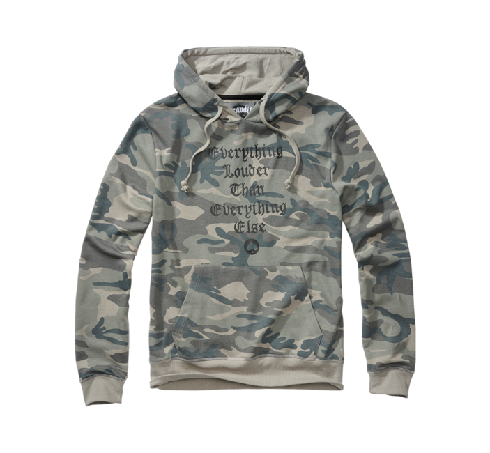 Brandit Motörhead Φούτερ με Κουκούλα, γκρι camo