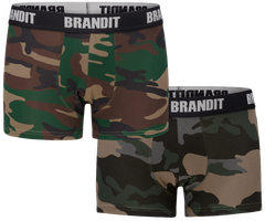 Brandit moške boksarice komplet 2 kos, Woodland-darkcamo