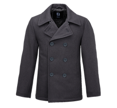 Brandit Pea Coat jakna, temno siva