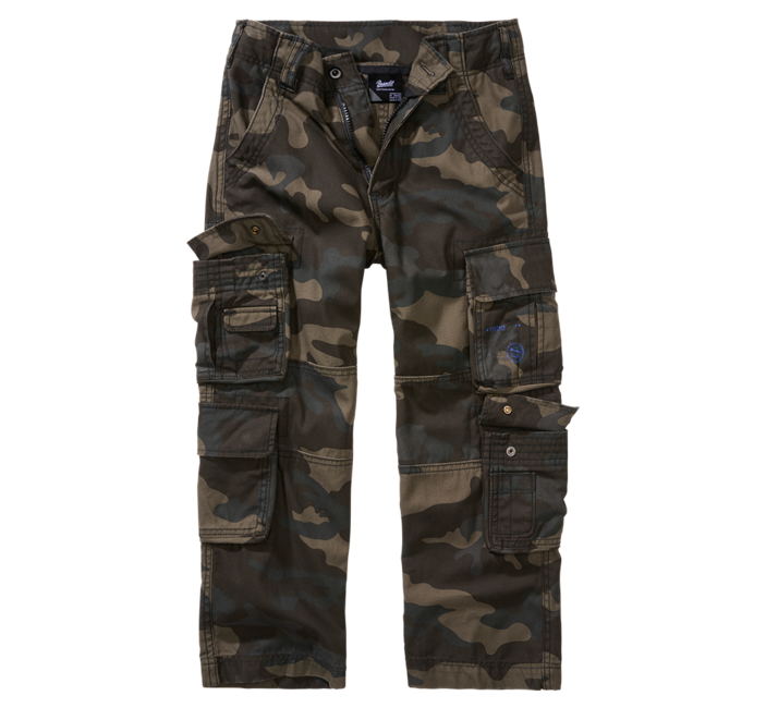 Brandit Pure črne hlače otroške, darkcamo
