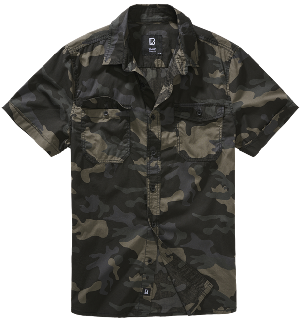 Brandit Roadstar polo majica s kratkimi rokavicami, darkcamo