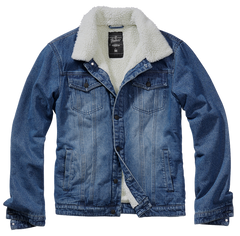 Brandit Sherpa denim jakna s krznom, modra