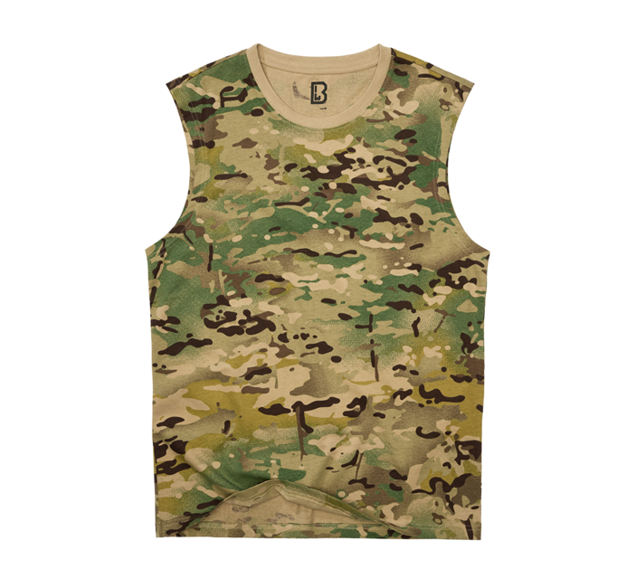 Brandit Sleeveless T-Shirt, Tactical Camo