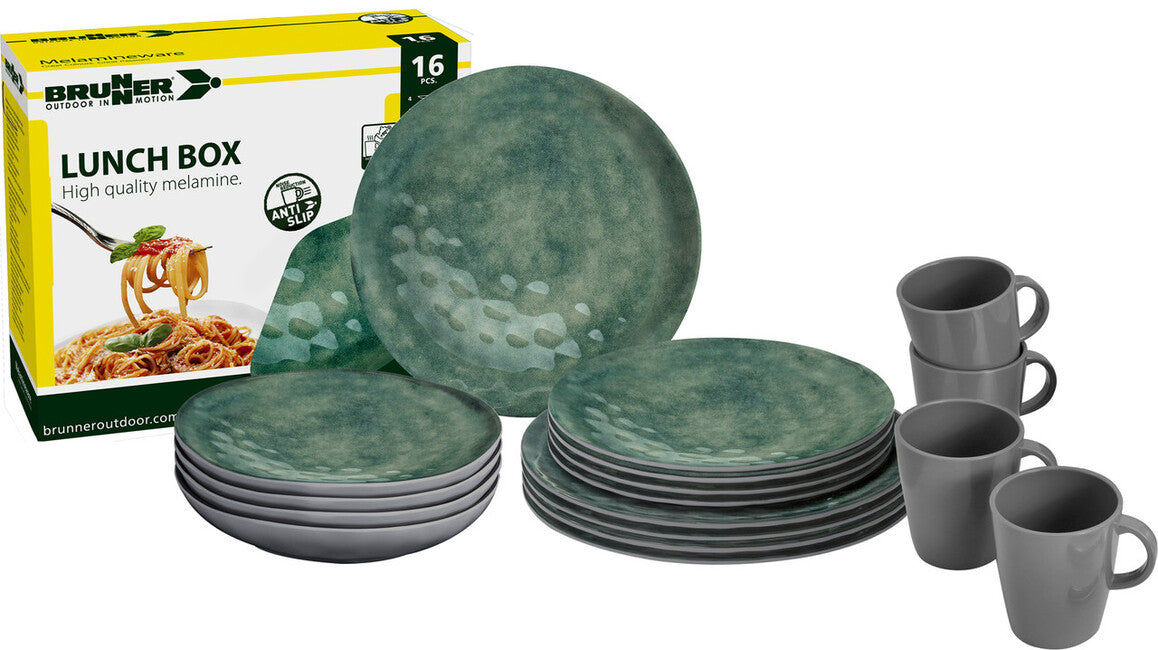 Brunner Lunch Box Venetian Set kampinški nabor posode, zelena
