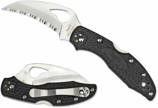 Byrd Hawkbill Lightweight žepni nož 7,2 cm, črna, FRN
