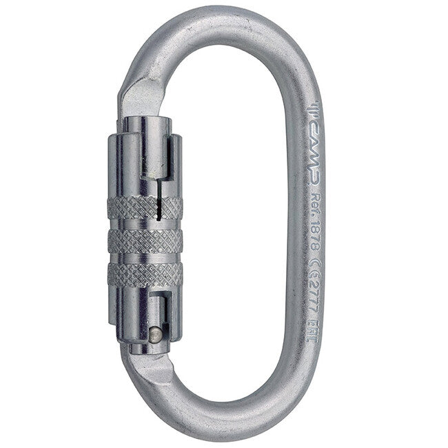 CAMP 2Lock Steel Oval Pro kovinska ovalna vponka s samodejnim zaklepom