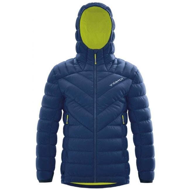 CAMP Men's Down Protection Jacket, Navy Blue / Lime