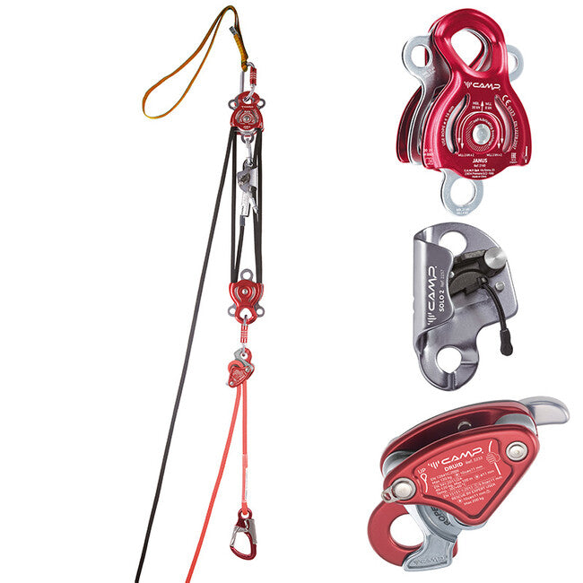 CAMP Rescue Kit Druid Evo komplet za reševanje s integriranim škripcem 50 m