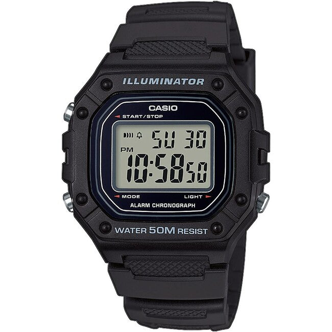 Casio W-218H-1AVEF ura, črna