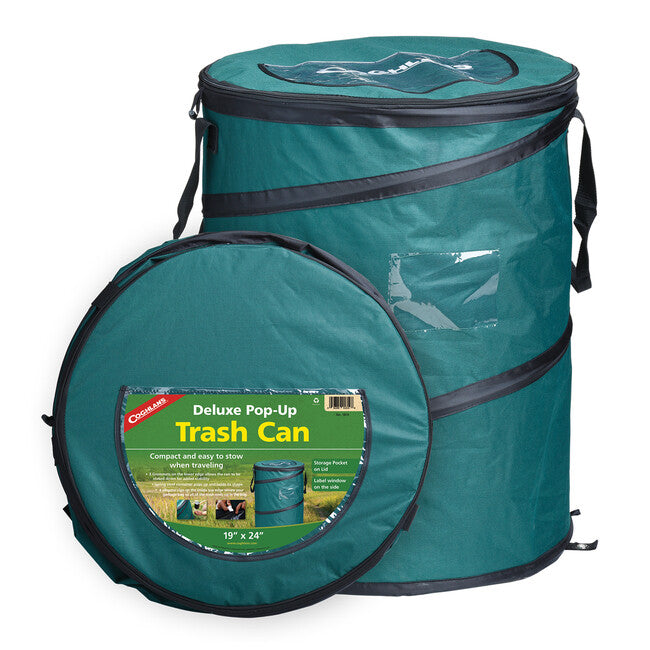 Coghlans Pop-Up Stuffbag DeLuxe kampinški kontejner za smeti, 100 litrov, zelen
