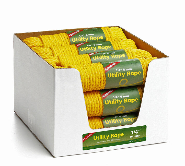 Coghlans Utility vrv 6 mm, 15 m, rumena