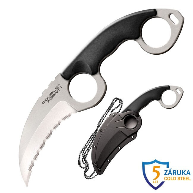 Cold Steel Double Agent I Μαχαίρι με Σταθερή Λάμα Serrated (AUS8A)