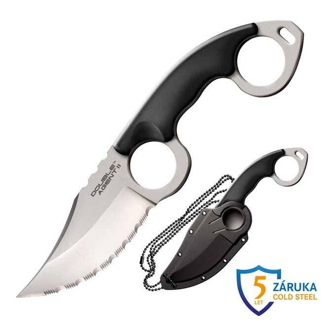 Cold Steel Double Agent II Μαχαίρι με Σταθερή Λάμα Serrated (AUS8A)