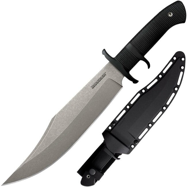 Cold Steel Marauder Fixed Blade Knife, Stone Wash Finish (AUS8A)