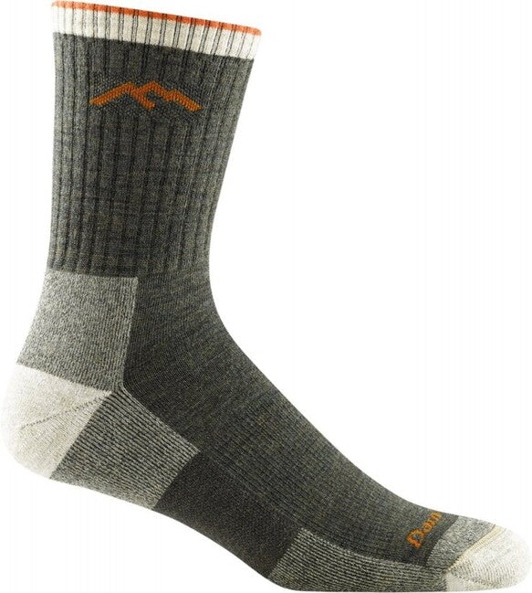Darn Tough Hiker Micro Crew Midweight pohodniške nogavice z blazinjenjem, Olive