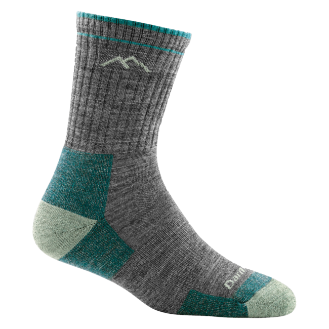 Darn Tough Hiker Micro Crew Midweight pohodniške nogavice z blazinjenjem, Slate