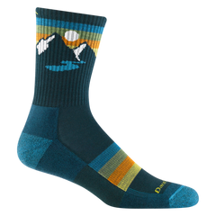 Darn Tough Sunset Ridge Micro Crew Lightweight Cushion Hiking Socks, Bottle